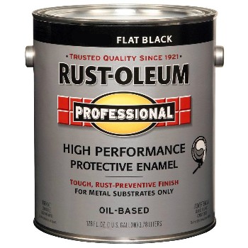 Protective Enamel Paint, Flat Black ~ Gallon