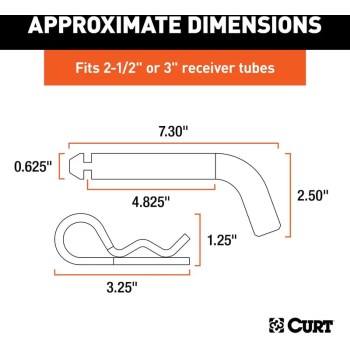Curt Heavy-Duty Hitch Pin & Clip - 5/8" x 4-3/4"