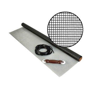 Fiberglass Screen Kit for Windows, Charcoal  ~  36" x 84" Roll 