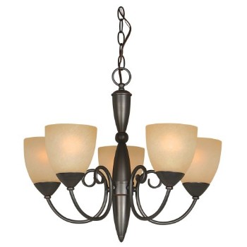 5 light Chandelier, Berkshire Series ~ Classic Bronze