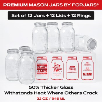 Forjars Regular Mouth Mason Jars  32 oz 