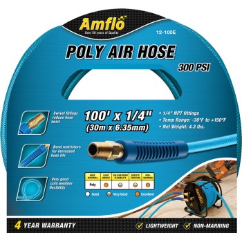 Poly Air Hose, Blue ~ 1/4" x 100 Ft.