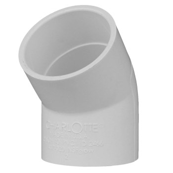 Charlotte Pipe PVC Schedule 40 45-Degree Elbow, Slip x Slip - 3/4"