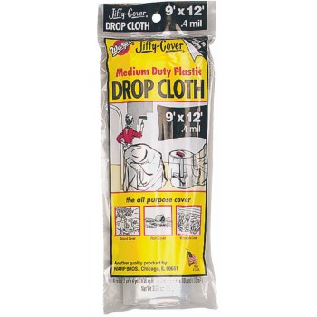 Plastic Drop Cloth,  9 Ft x 12 Ft x 2 Mil