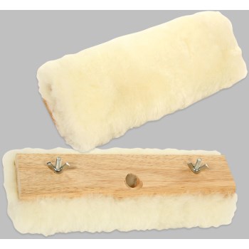 Lambskin Pad & Wood Block Floor Applicator ~ 10" L x 5 1/2" W x 3/4" Thick