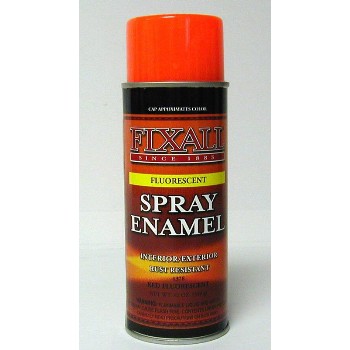 Fixall F1374 Spray Enamel ~ Fluorescent Hot Orange