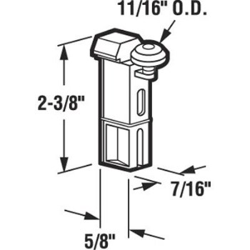 Screen Door Roller Assembly ~ Top Mount