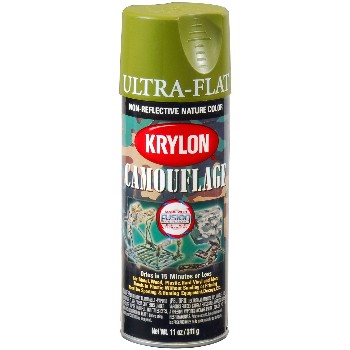 Krylon K04296000 Ultra Flat Camouflage Paint, Light Camo Green ~ 11oz.