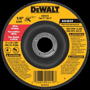 Grinding Wheel  Metal    4" x 1/4"