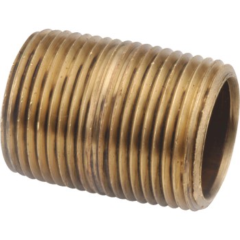 Lead Free Brass Close Nipple - 1/2"