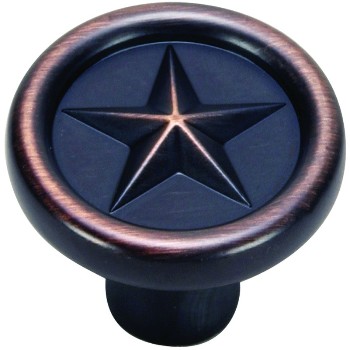 Texas Star Cabinet Knob, Classic Bronze