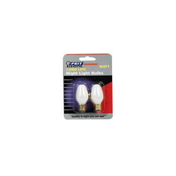 Feit Elec. BP7C7/W Night Light Bulb, White 120 Volt 7 Watt 