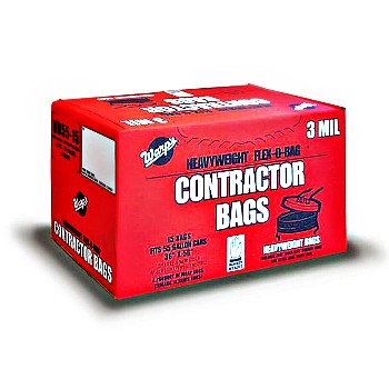 Contractor Trash Bags,55 Gallon, 6 Mil, Black