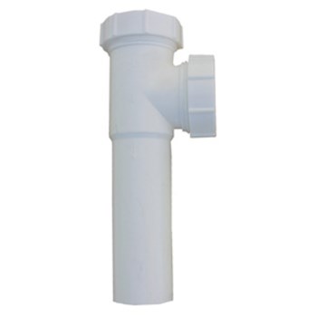 PVC Disposal Drain Tee, White - 1-1/2" x 7"