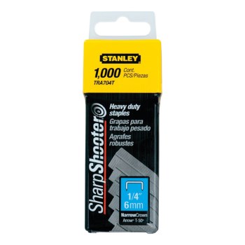 Stanley Heavy Duty Staples - 1/4", 1000pk