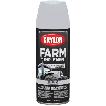 Krylon K01942000 Farm &amp; Implement Spray Paint,  Ford Gray  ~ 12 oz Cans