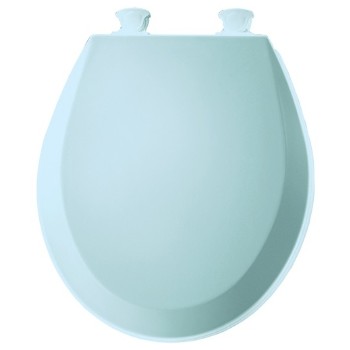 Toilet Seat, Round Molded Wood ~ Dresden Blue