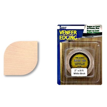 Cloverdale Hm28050 Wood Veneer Edging, White Birch - 2" X 8 Ft Coil