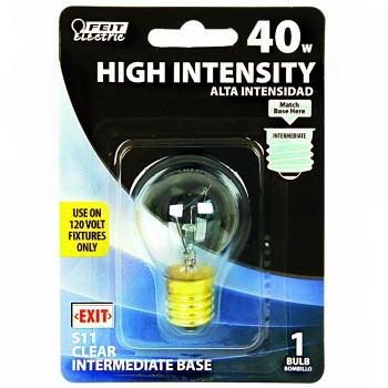 Feit Elec. Bp40s11n High Intensity Clear Lightbulb, 120v 40w