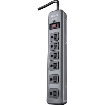 Woods Brand 6 Outlet Surge Protector w/3' Cord