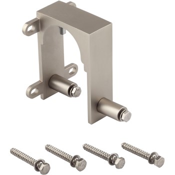 National N187-102 Sliding Door Bypass Bracket Hardware ~ Satin Nickel 