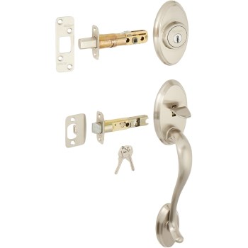 Shelburne Handleset, Satin Nickel - SmartKey