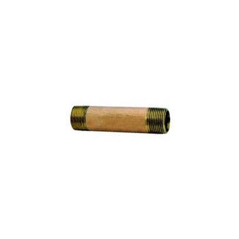 Nipple - Red Brass - 0.5 x 2.5 inch