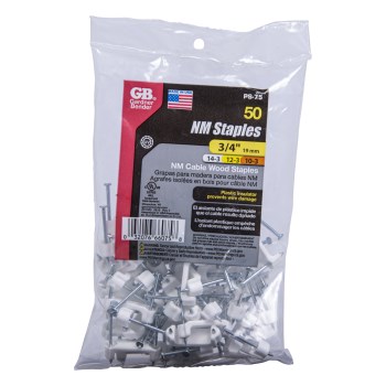 Gardner Bender Plastic Insulated Cable Staple - 3/4", 50/Bag