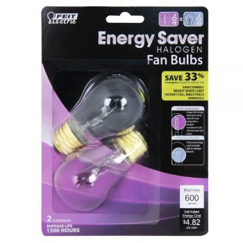 Feit Electric  BPQ40A15/CL/2 Dimmable Fan Bulb ~ 40Watt