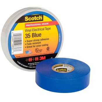 Scotch Vinyl Electrical Tape, Blue ~ 3/4" x 66'