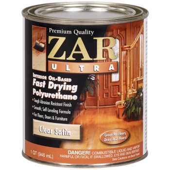 ZAR/UGL 32912 Zar Ultra Clear Interior Wood Finish, Satin ~ Quart