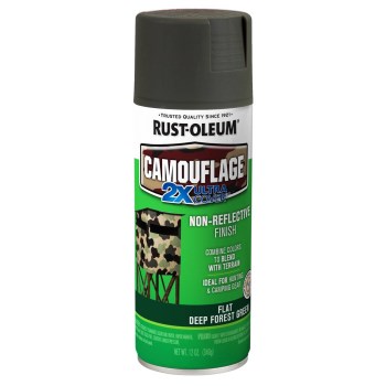 Camouflage 2X Spray Paint, Deep Forest Green - 12 oz