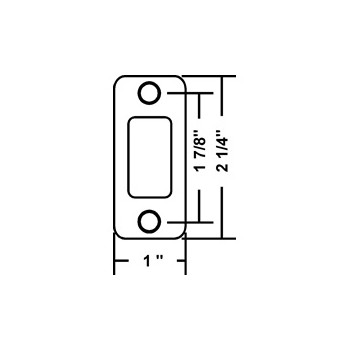 Strikeplate, Deadbolt - Round Corner