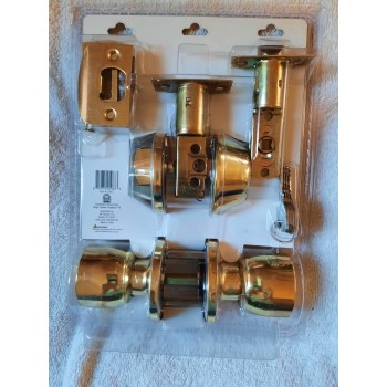 Elite Security Tulip Entry Combo Pack, Polished Brass