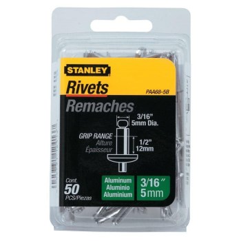 Stanley Aluminum Rivets, 50pk - 3/16" x 1/2"