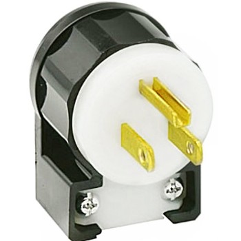 Leviton 021-5266 Grounded Angle Plug ~ 15 Amp