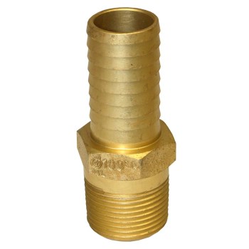 No-Lead Brass Male Insert Adapter - 1-1/4" x 1"