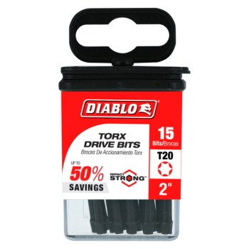 Torx Drive Bit  T20   2"   15pk