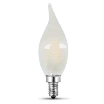 Feit LED Flame Tip Chandelier Bulb - 40W Equiv., E12, 2-Pack