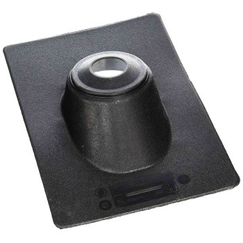 Thermoplastic No-Caulk Roof Flashing, Black  ~ 9.25" x 13" Base