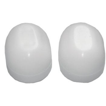 Oval Plastic Toilet Bolt Caps  White   2pk