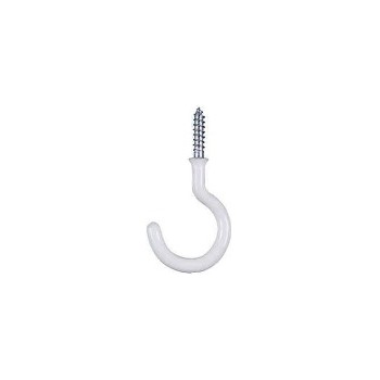 White Cup Hook ~ 1-1/2"