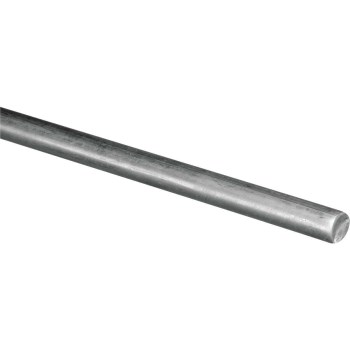 Unthreaded Smooth Steel Rod, Zinc - 3/16" x 36"