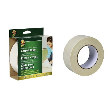 Duck Brand Heavy Traffic Carpet Tape,  White ~  1.88" x 75 Ft