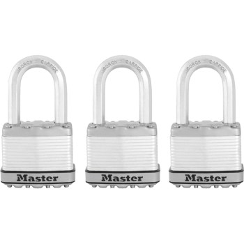 Laminated Padlock, 1-3/4" ~ 3 pack