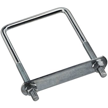 Square U-Bolt,  Zinc Plated ~ 5/16" x 2" x 5"