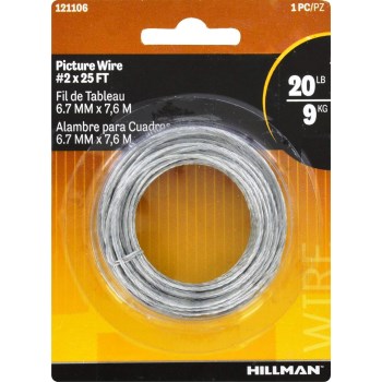 Hillman  121106 Picture Hanging Wire - 25 foot - Size 2