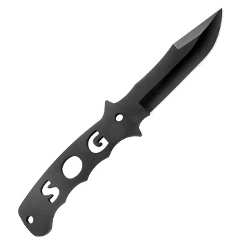 Triple Throwing Knives, Black Handle/Blade w/Nylon Sheath