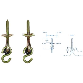 Swing Hook Kit W/Lag