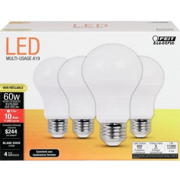 Feit Electric  A800/827/10KLED/4 A19 Led Bulb